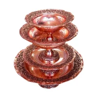 سرویس پذیرایی مسی 4 تکه نانو شده  گلبرگ فضلی